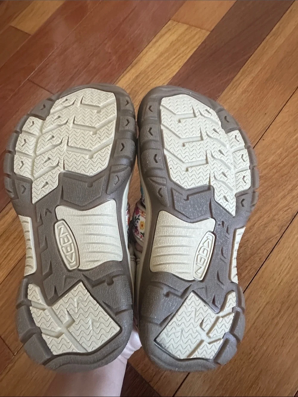 Keen Kids Beige Floral Closed-Toe Sandals - Comfortable Play Shoes